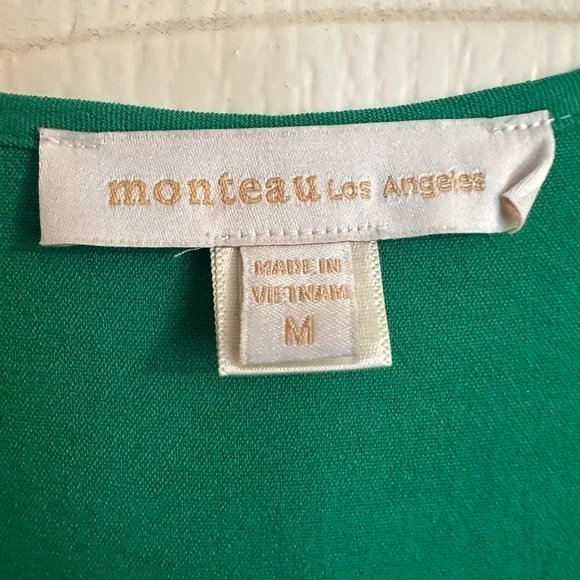 Monteau Vibrant Green Maxi Dress Sz M - Picture 3 of 6